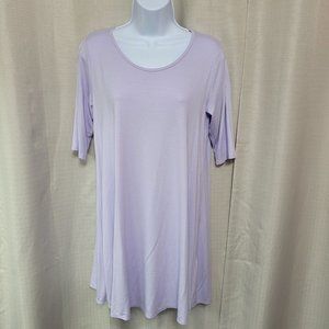 Eileen Fisher Fine Jersey Scoop Neck Pullover Tunic Women's Size XS Purple NWT